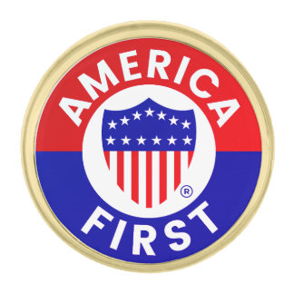 America First Committee Gold Finish Lapel Pin