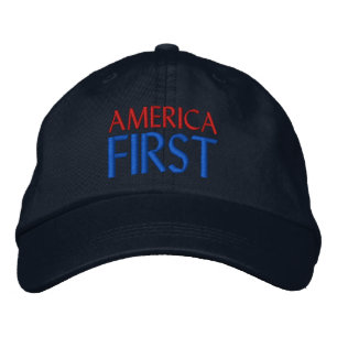 AMERICA FIRST EMBROIDERED BASEBALL HAT