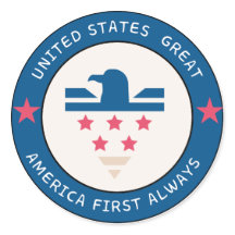 America First logo sticker