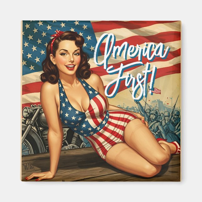 America First Susan Lee Square Magnet (Front)