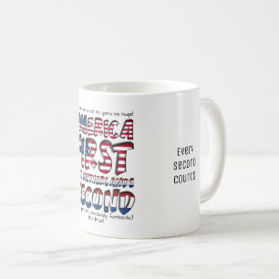 America First The Netherlands Second Typography Coffee Mug
