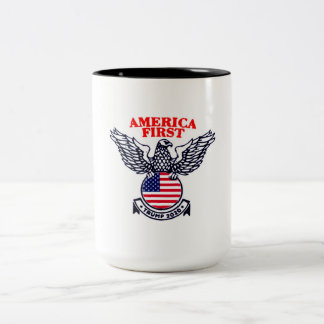 America First Trump 2020 Two-Tone Coffee Mug