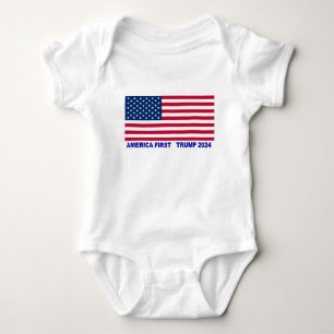 America First Trump 2024 Baby Bodysuit