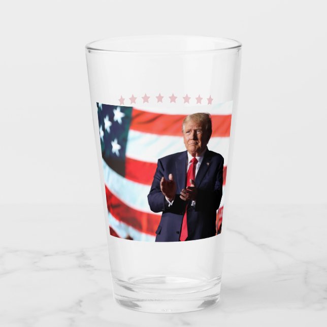 America First Trump 2024 Glass (Front)