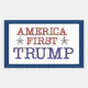 America First Trump Rectangular Sticker | Zazzle