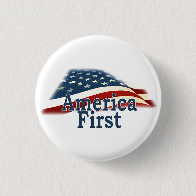 America First USA Flag Button (Front)