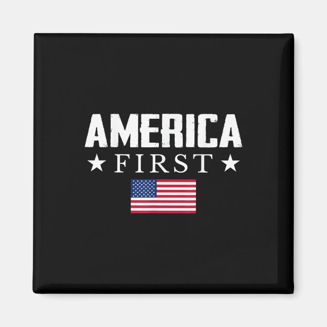 America First Usa Flag  Magnet (Front)