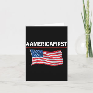 America First USA Flag Men Women Memorial Day Card