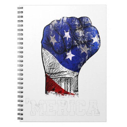 America Fist American Flag   for USA Patriots Notebook