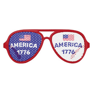 America Flag 1776 B Aviator Sunglasses