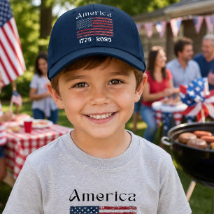 America Flag 1776 to 2026 Kids 250th Anniversary  47 Brand Hat