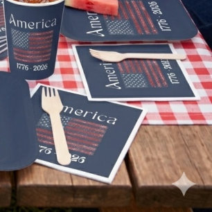 America Flag 1776 to 2026 USA 250th Anniversary  Napkins