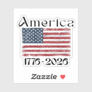 America Flag 1776 to 2026 USA 250th Anniversary  Sticker