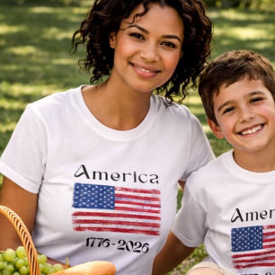 America Flag 1776 to 2026 USA 250th Anniversary  T-Shirt