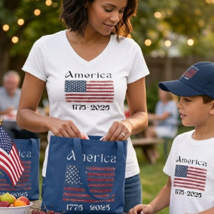 America Flag 1776 to 2026 USA 250th Anniversary  T-Shirt