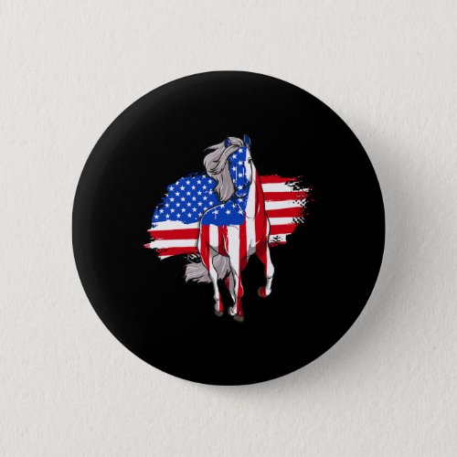 America Flag 4th Of July Independence Day  Button