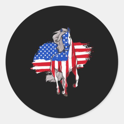 America Flag 4th Of July Independence Day  Classic Round Sticker