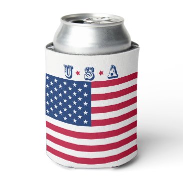 America flag American USA Can Cooler America flag American USA Can Cooler