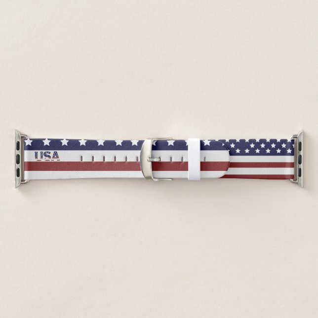 America Flag American USA  Pattern Apple Watch Band (Band)