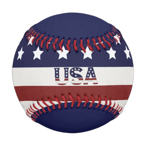  America Flag American USA  Pattern Baseball