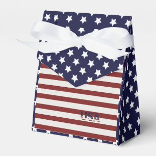  America Flag American USA  Pattern  Favor Boxes