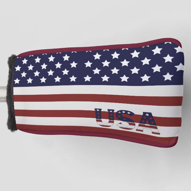  America Flag American USA  Pattern  Golf Head Cover (Front)