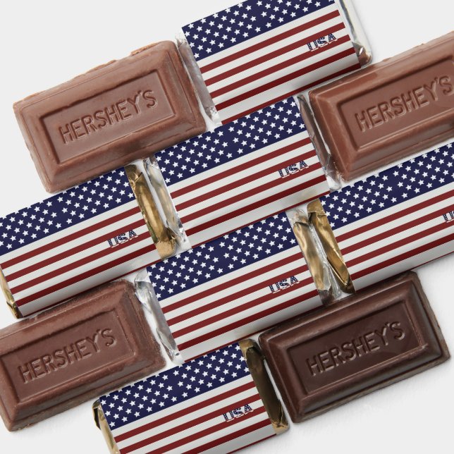  America Flag American USA  Pattern  Hershey's Miniatures (Assorted)