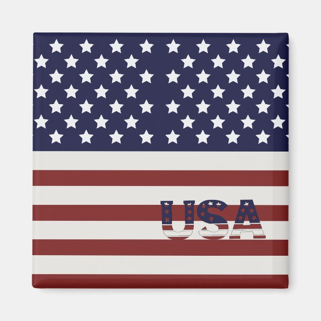  America Flag American USA  Pattern  Magnet (Front)
