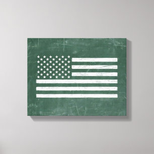 America Flag Chalkboard Art (Drawing No. 1) Canvas Print