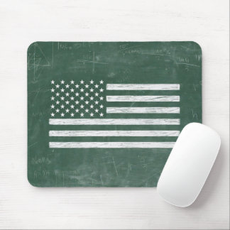 America Flag Chalkboard Art (Drawing No. 1) Mouse Pad