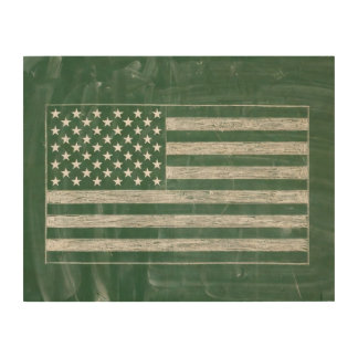 America Flag Chalkboard Art (Drawing No. 2)