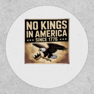 America Flag Decor No Kings In America Since 1776 Patch