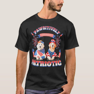 America Flag Golden Retriever Dog Patriotic 4Th Of T-Shirt