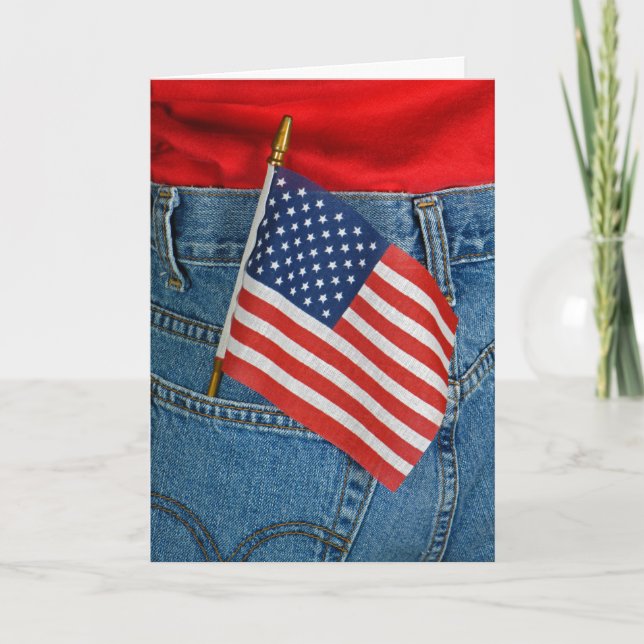 America flag in pocket card (Front)