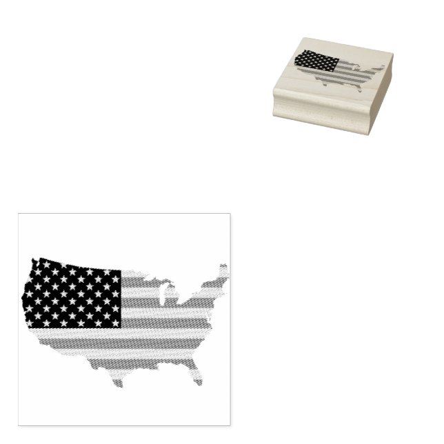 America & Flag | Ink Stamp (Stamped)