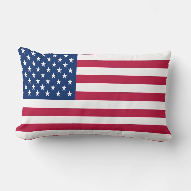 America Flag  Lumbar Pillow (Front)