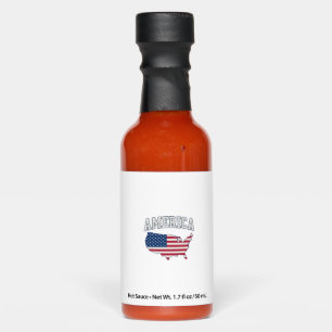 America Flag Map Patriotic Vintage Graphic Shirt_1 Hot Sauces