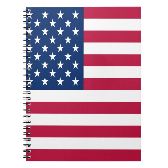 America Flag  Notebook (Front)