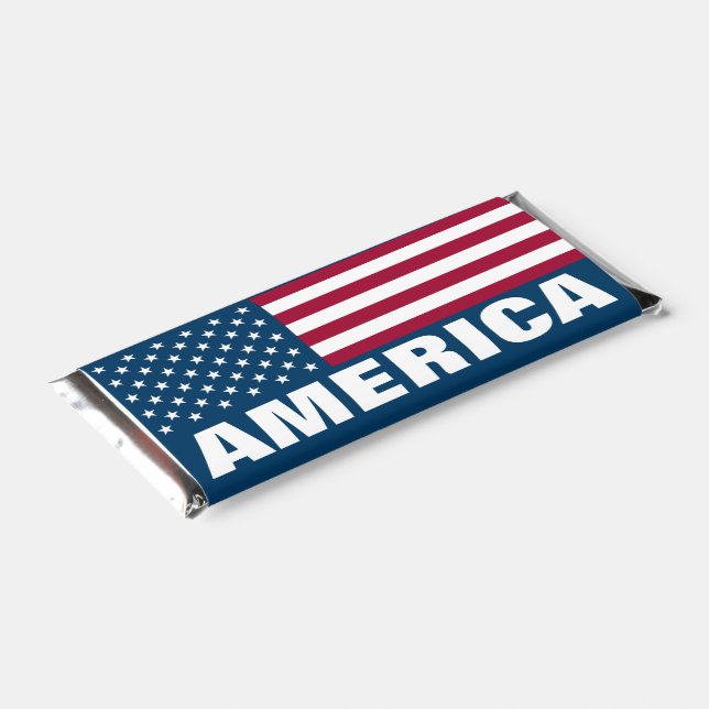 America Flag of the USA Hershey bar favors (Angled)