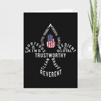 America Flag Scouting Law Card