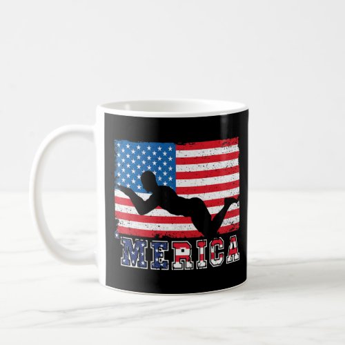 America Flag Swimming Usa Swim Pattern Design Brea Coffee Mug