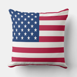 America Flag Throw Pillow