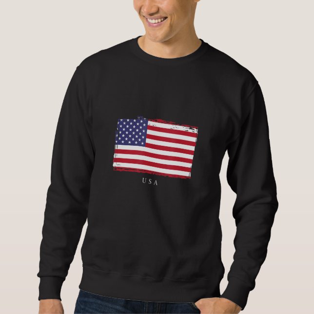 America Flag Usa American Football South America Sweatshirt (Front)