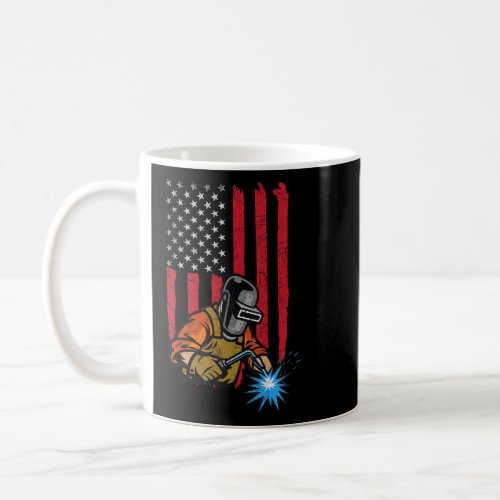America Flag Welder Men   Welding Weld Welder  Coffee Mug