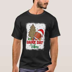 America Football Game Day Vibes Leopard Football S T-Shirt