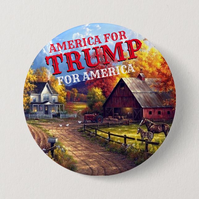 AMERICA FOR TRUMP BUTTON (Front)