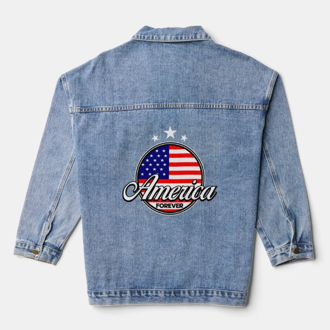 AMERICA FOREVER  DENIM JACKET (Back)