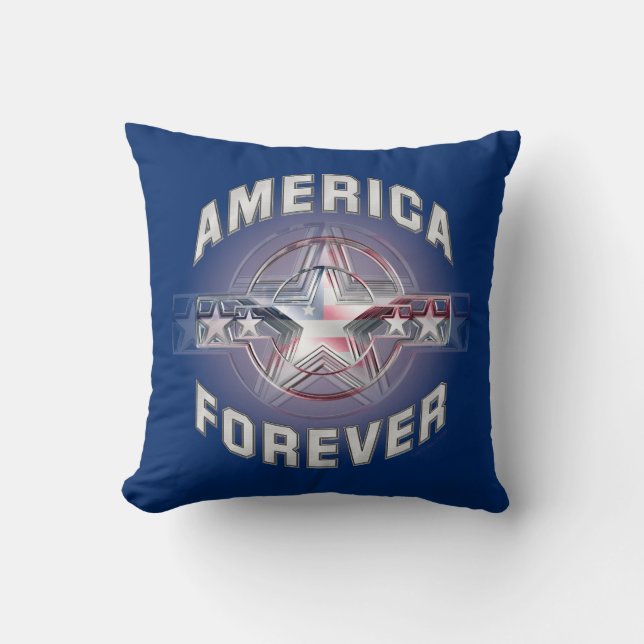 America Forever Throw Pillow (Front)