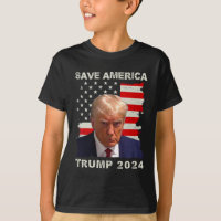 America Free Trump Mug Shot 2024 American Flag