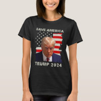 America Free Trump Mug Shot 2024 American Flag